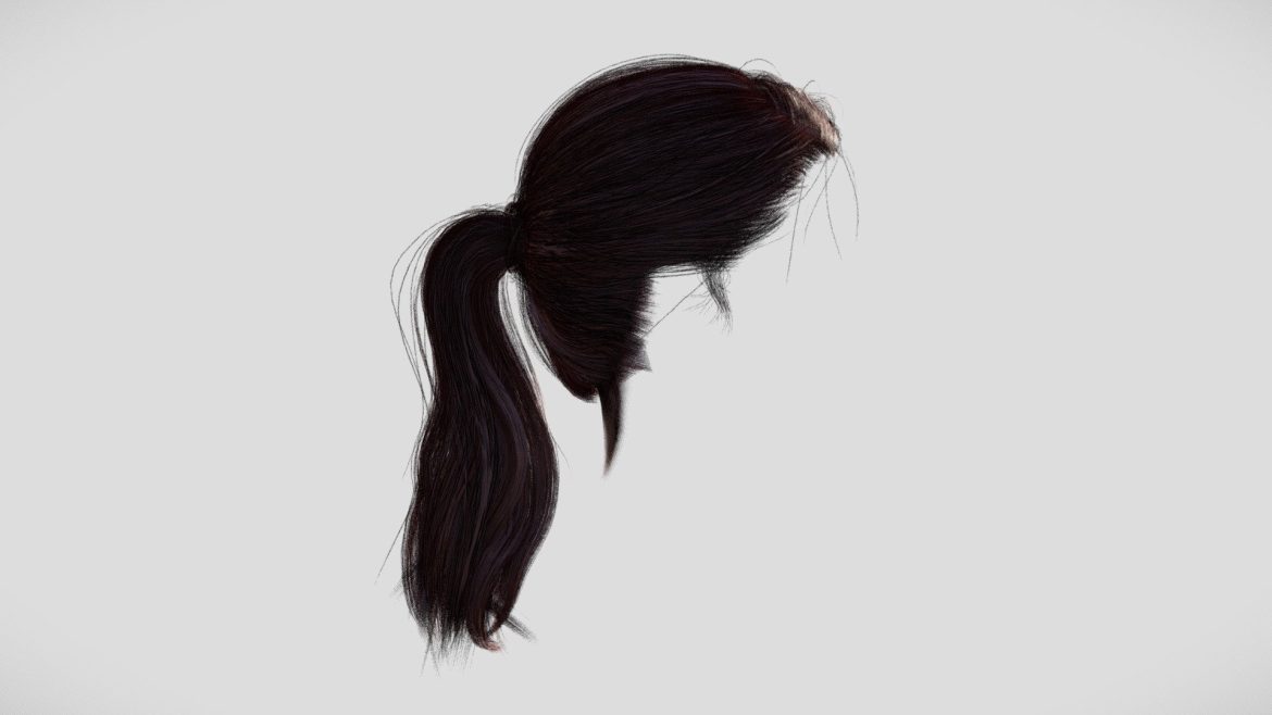 hair female 020 3d model