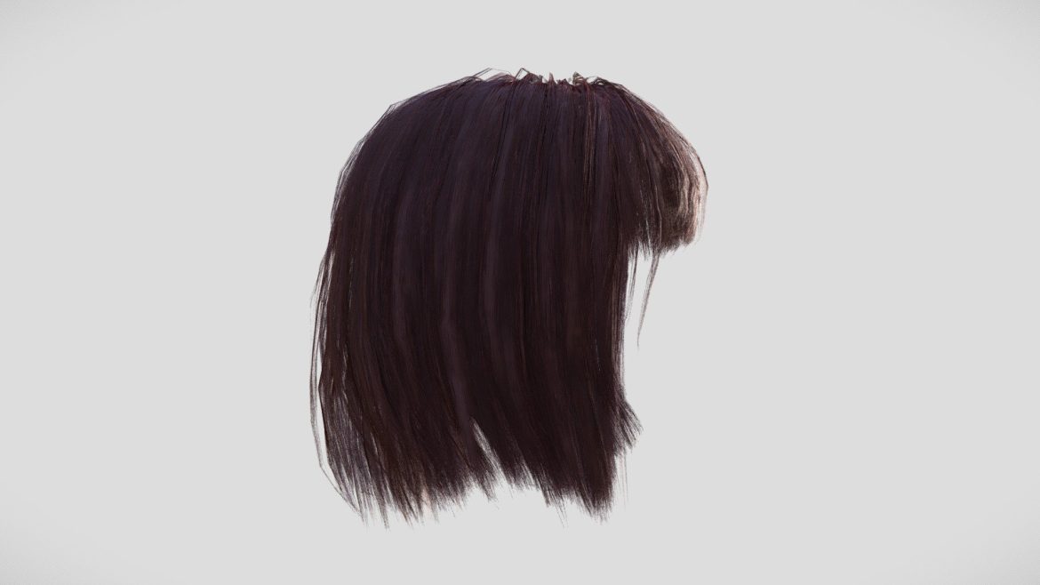 hair female 021 3d model
