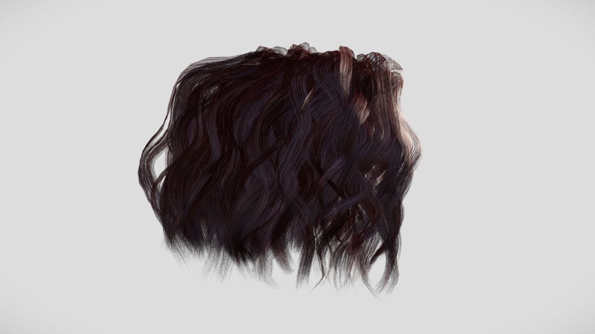hair female 024 3d model