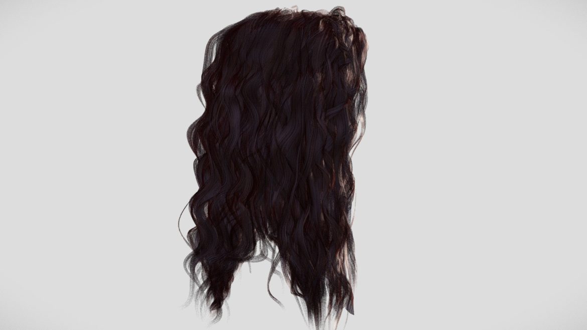 hair female 025 3d model