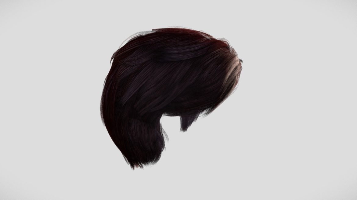 hair female 026 3d model