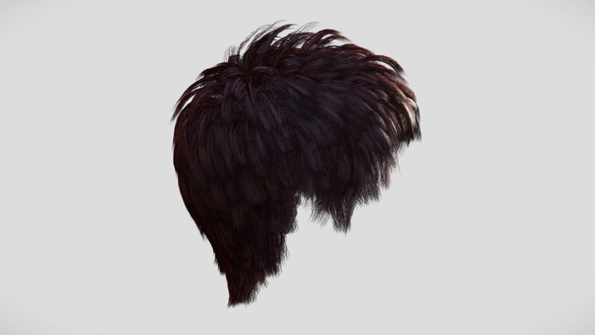 hair male 002 3d model