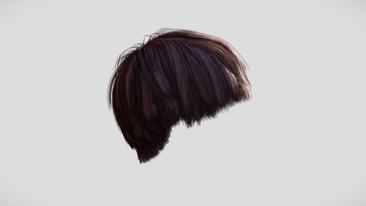 hair male 003 3d model