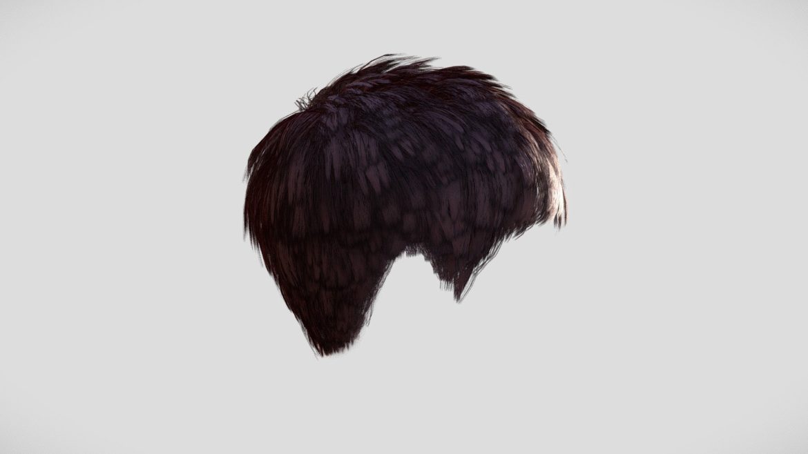 hair male 004 3d model