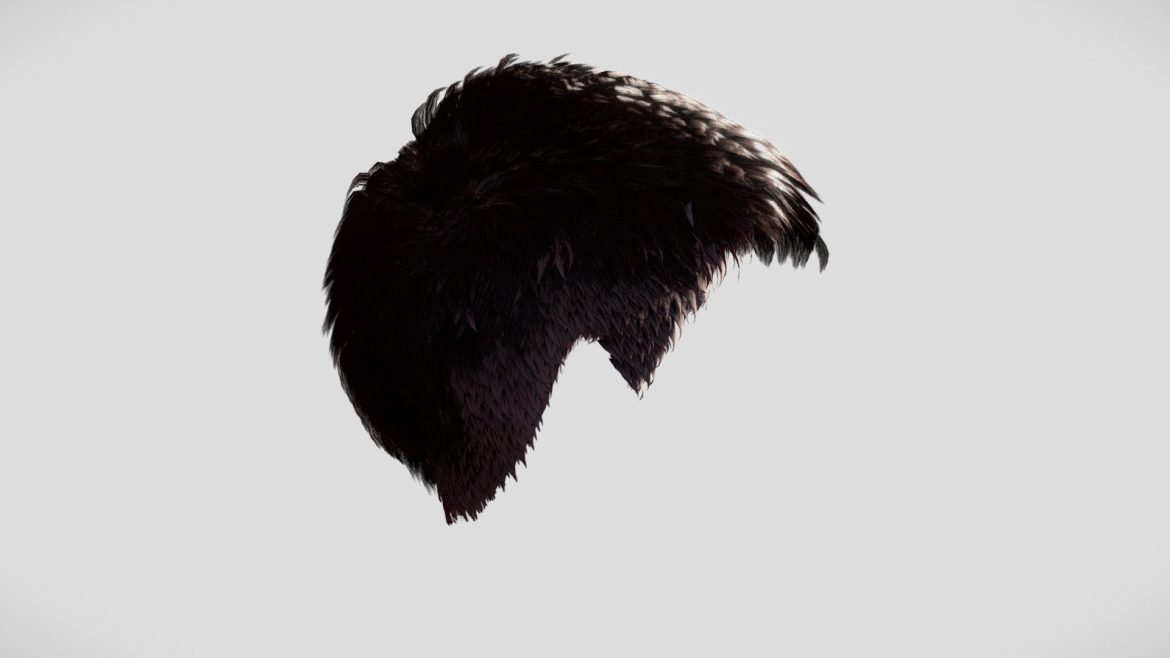hair male 005 3d model