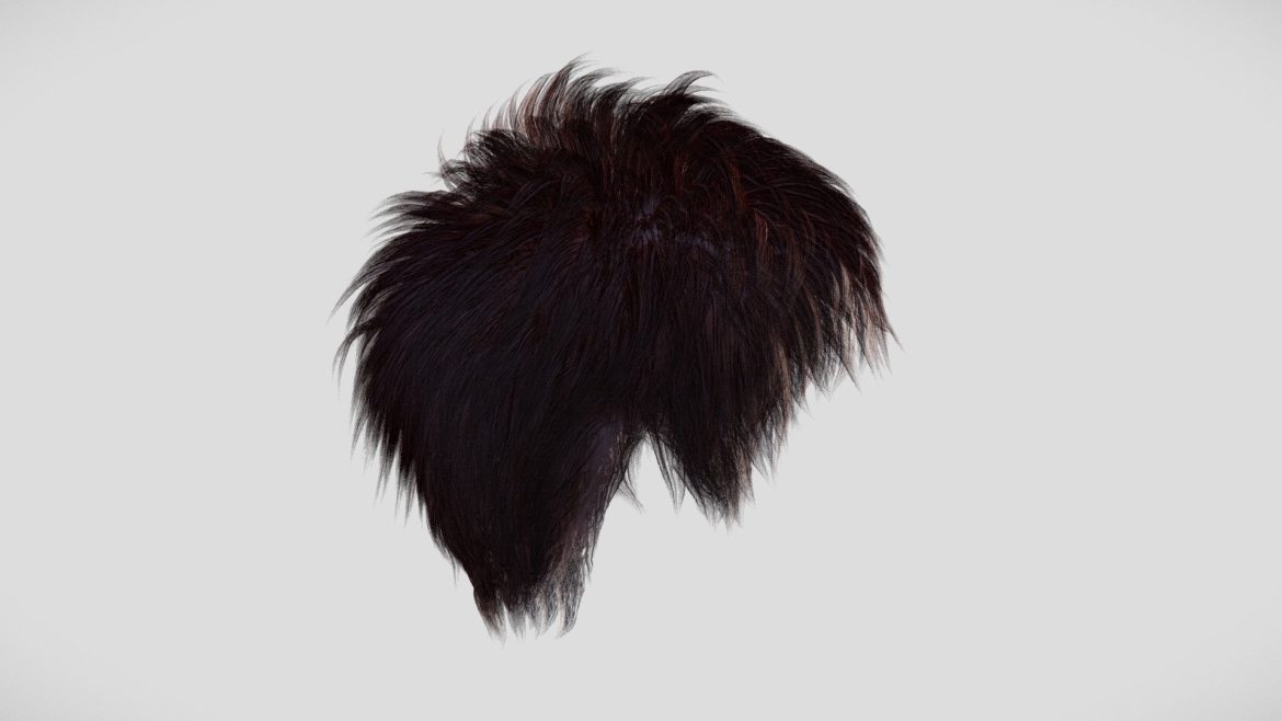 hair male 009 3d model