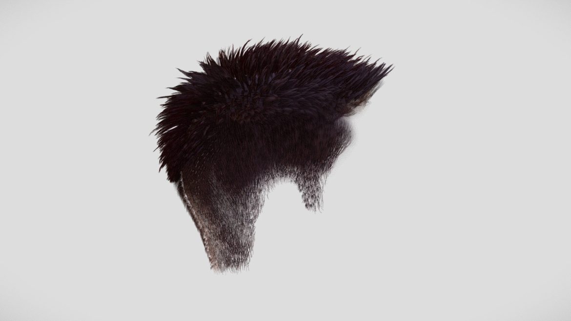 hair male 010 3d model