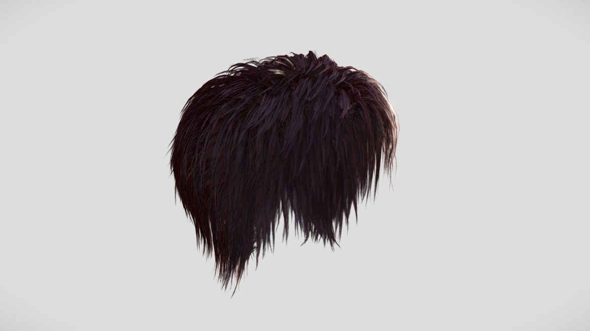 hair male 012 3d model