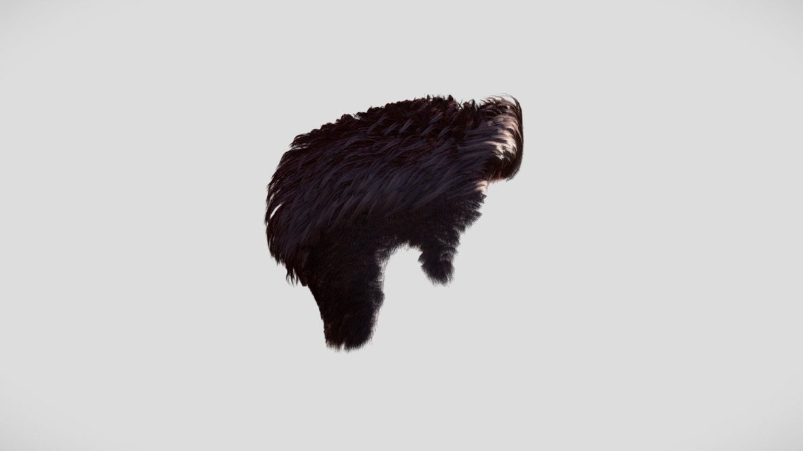 hair male 014 3d model
