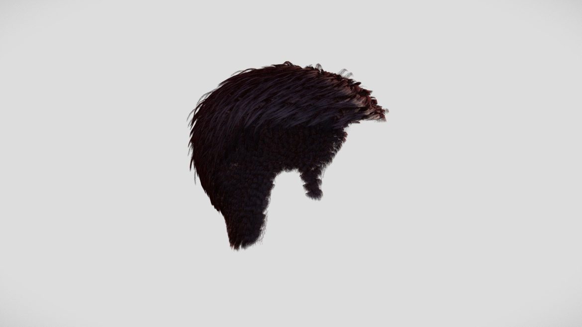 hair male 015 3d model