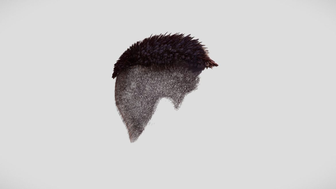 hair male 019 3d model