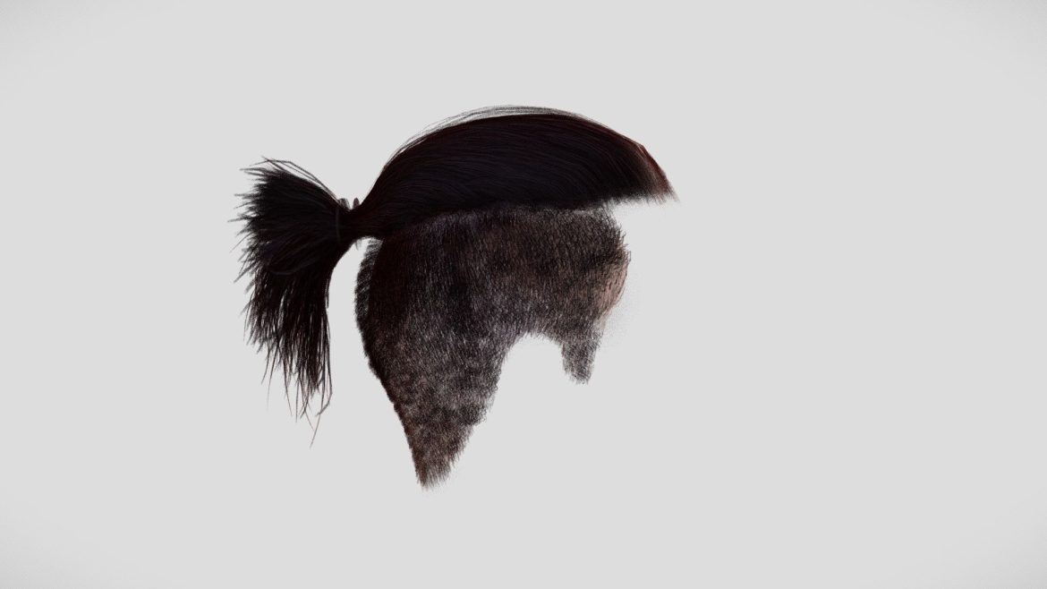 hair male 021 3d model