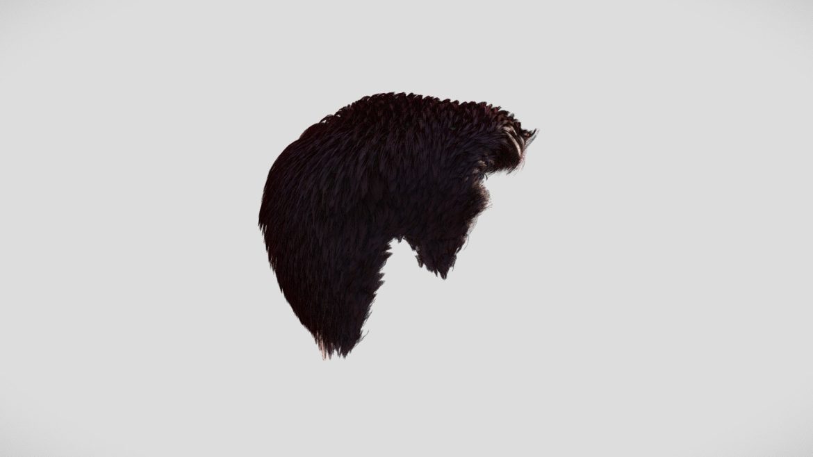 hair male 024 3d model