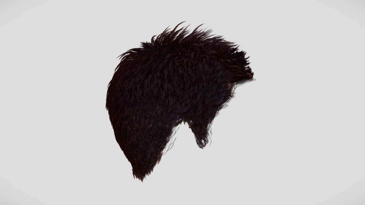 hair male 026 3d model