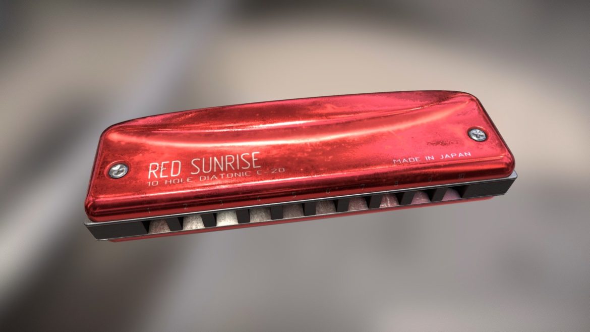 harmonica v2 3d model