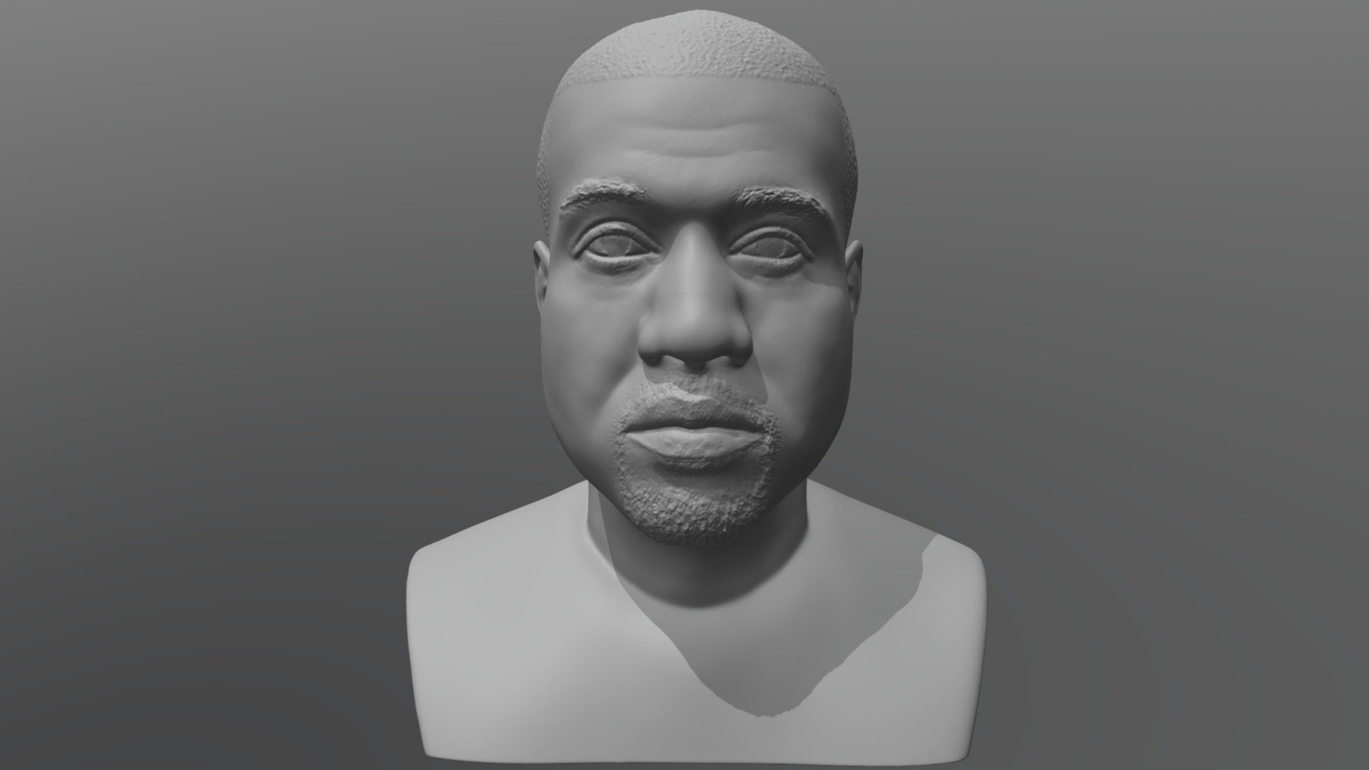 Kanye West bust for 3D printing