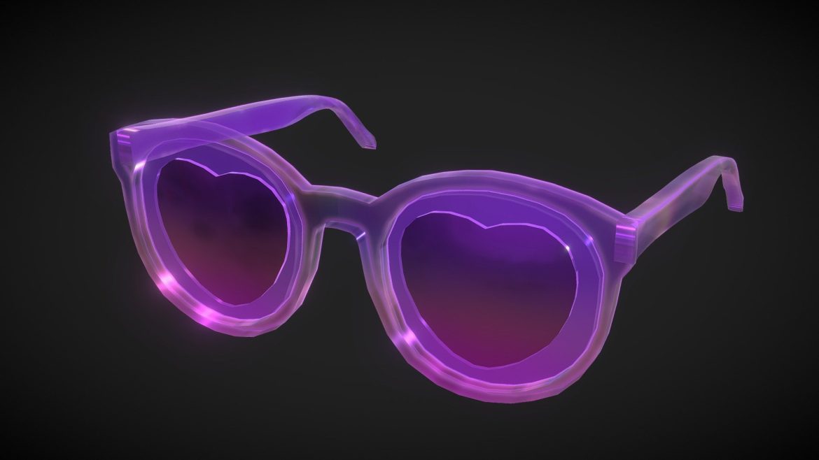 love sunglasses 3d model