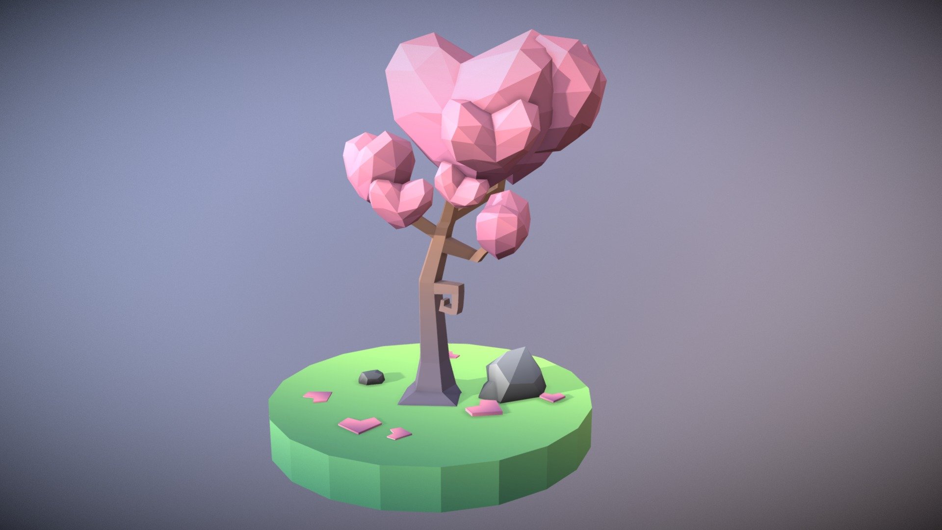 Low Poly Tree: The Tree Of Hearts
