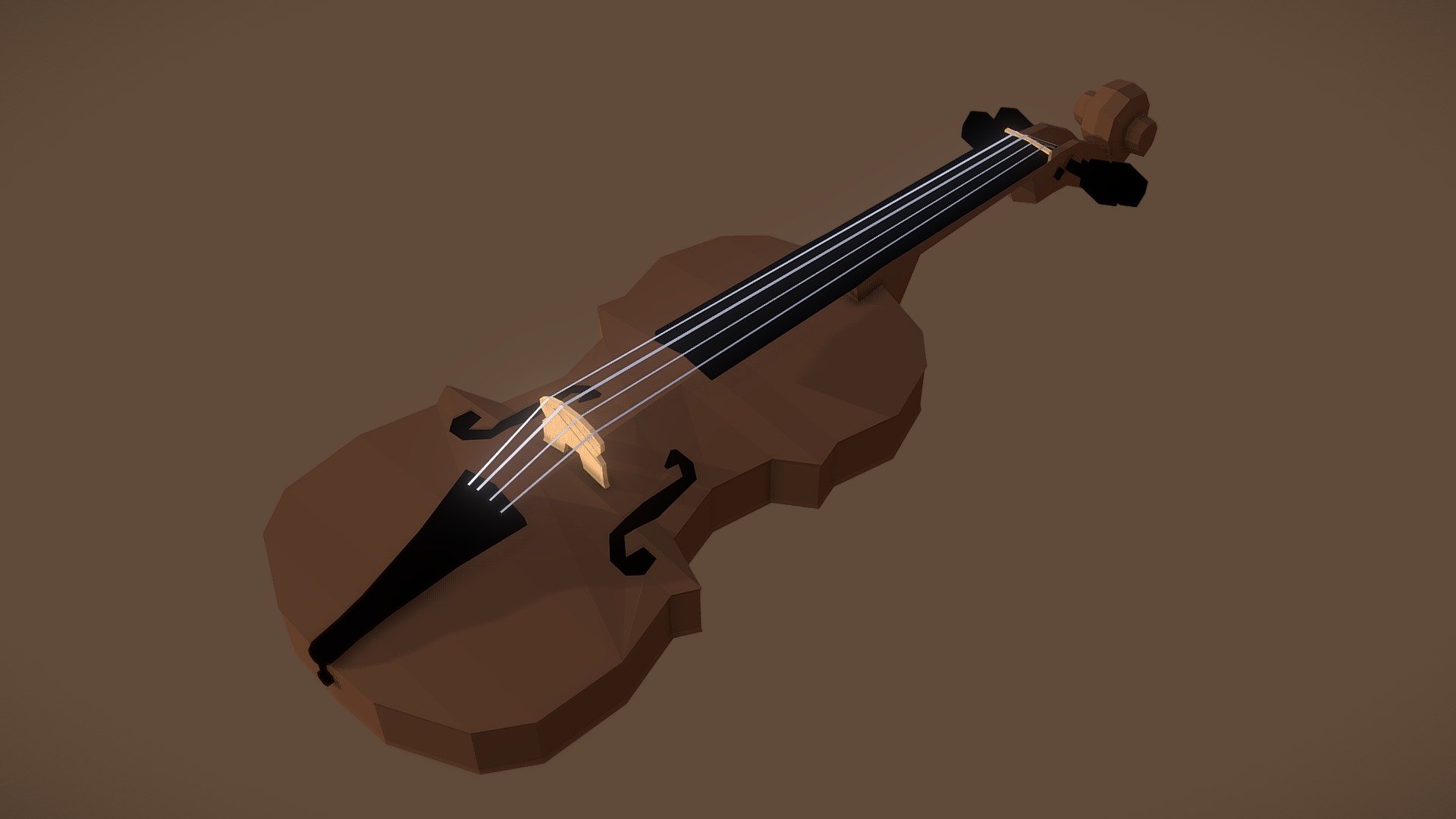 Low Poly Violin