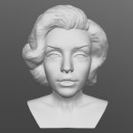 Marilyn Monroe bust for 3D printing
