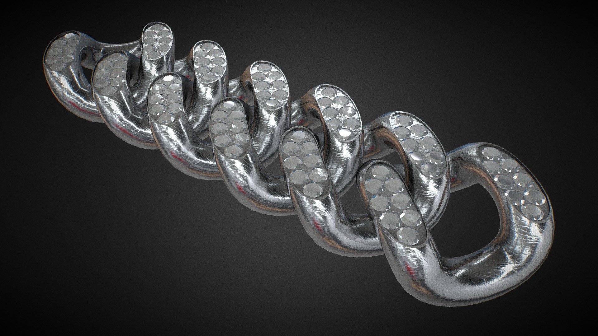 Modular Diamond Chain Jewelry Link