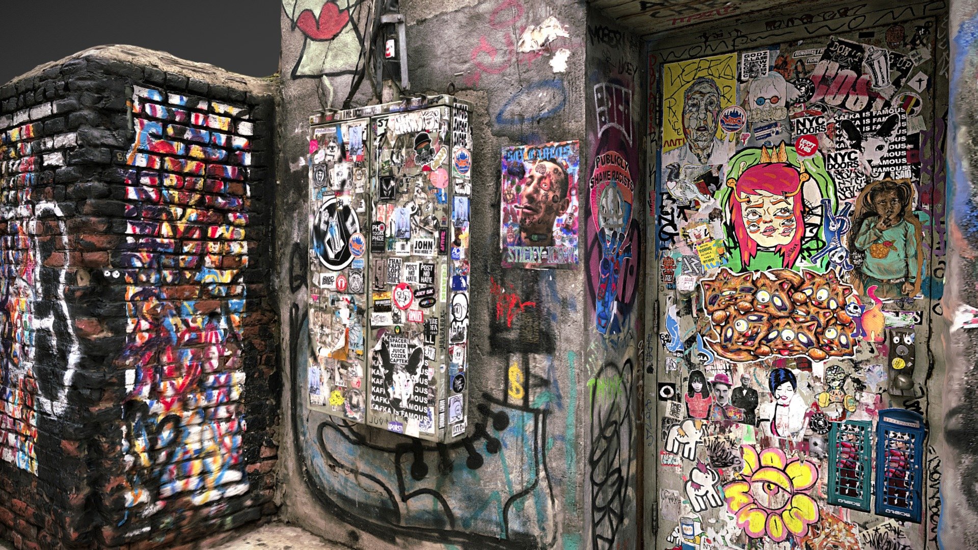 NYC City Street with urban art – Scan