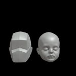 planes of the baby head 3d model
