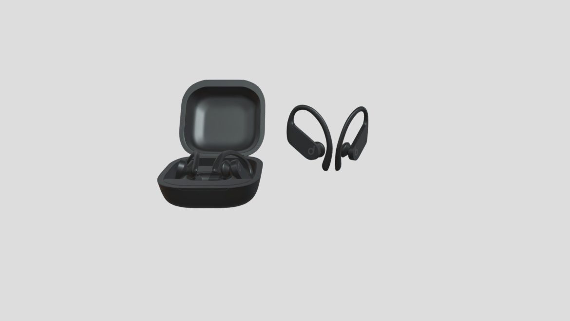 powerbeats pro wireless earphones 3d model