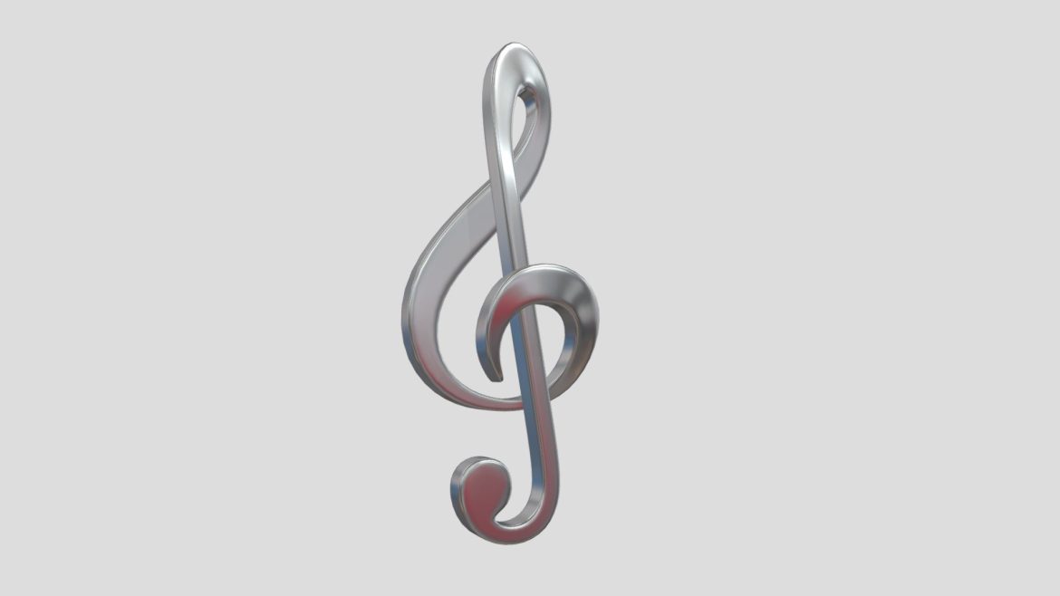 printable 3d model of treble clef