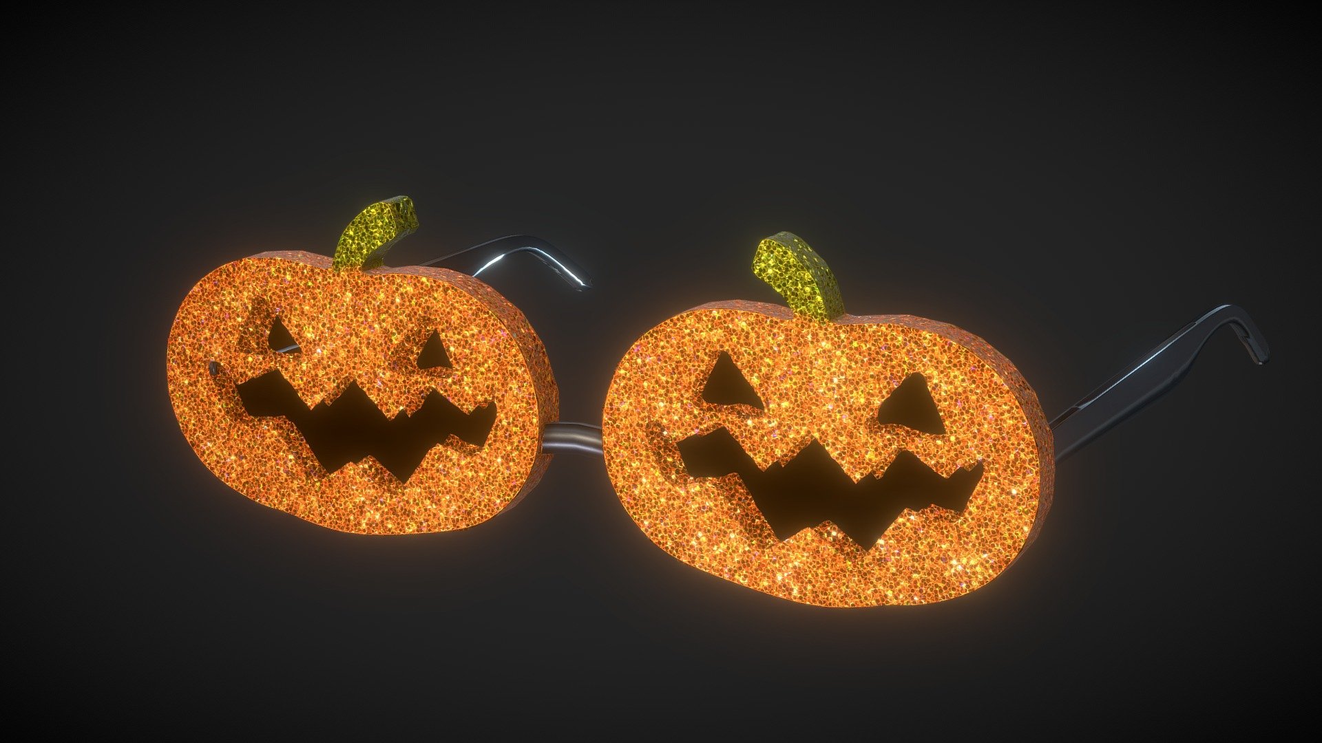 Pumpkin Glitter Sunglasses