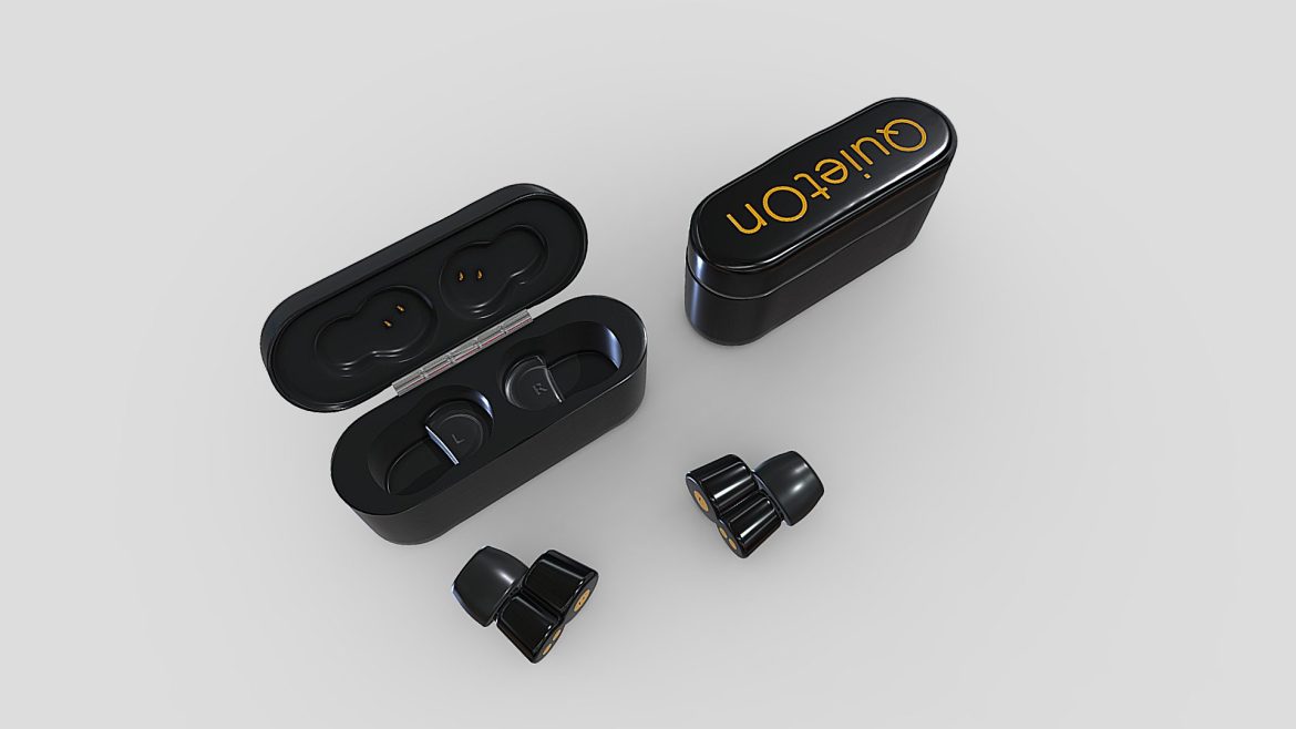 quieton 2 earbuds 3d model