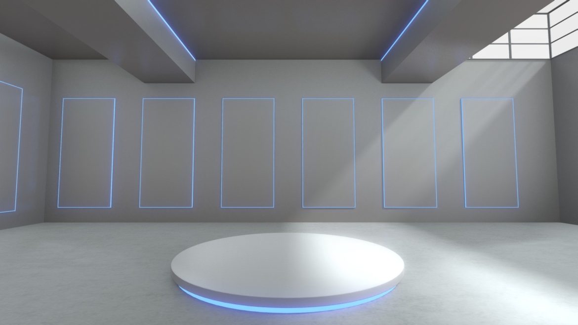 sci fi gallery for product showcase vr 2021 3d model