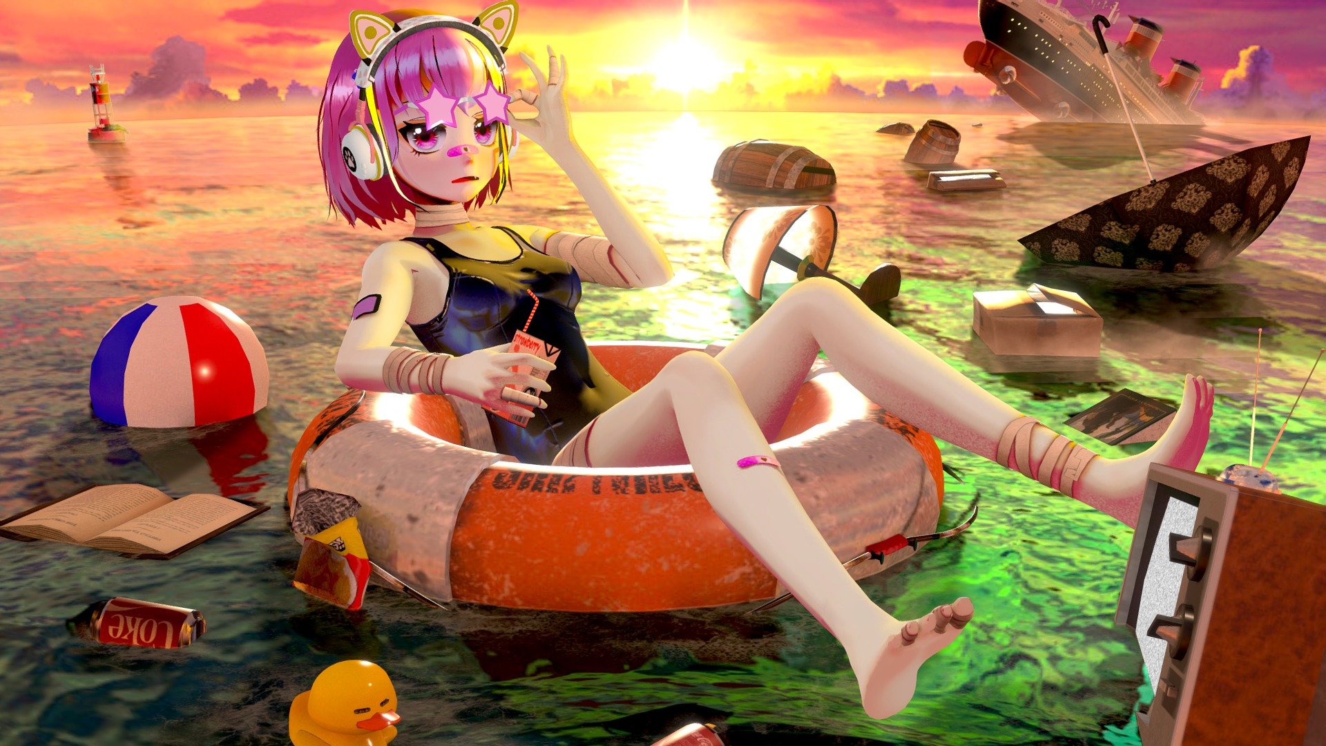 Shipwrecked Girl [Rigged-VRChat/GameReady]