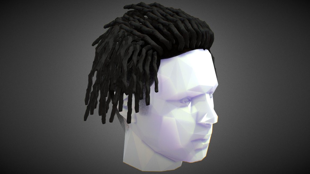 short dreads 4 3d model