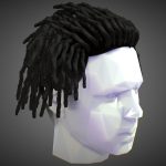 short dreads 4 3d model