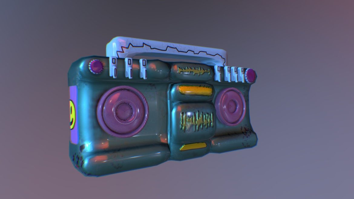 stylised boombox 3d model