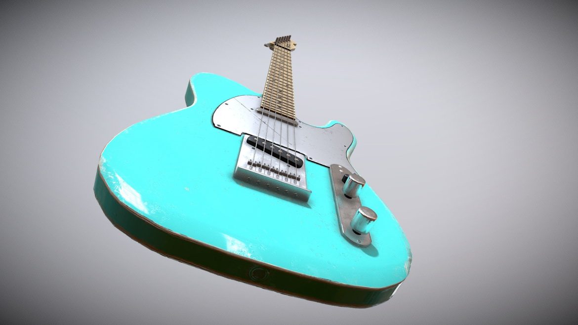 telecaster guitar 3d model