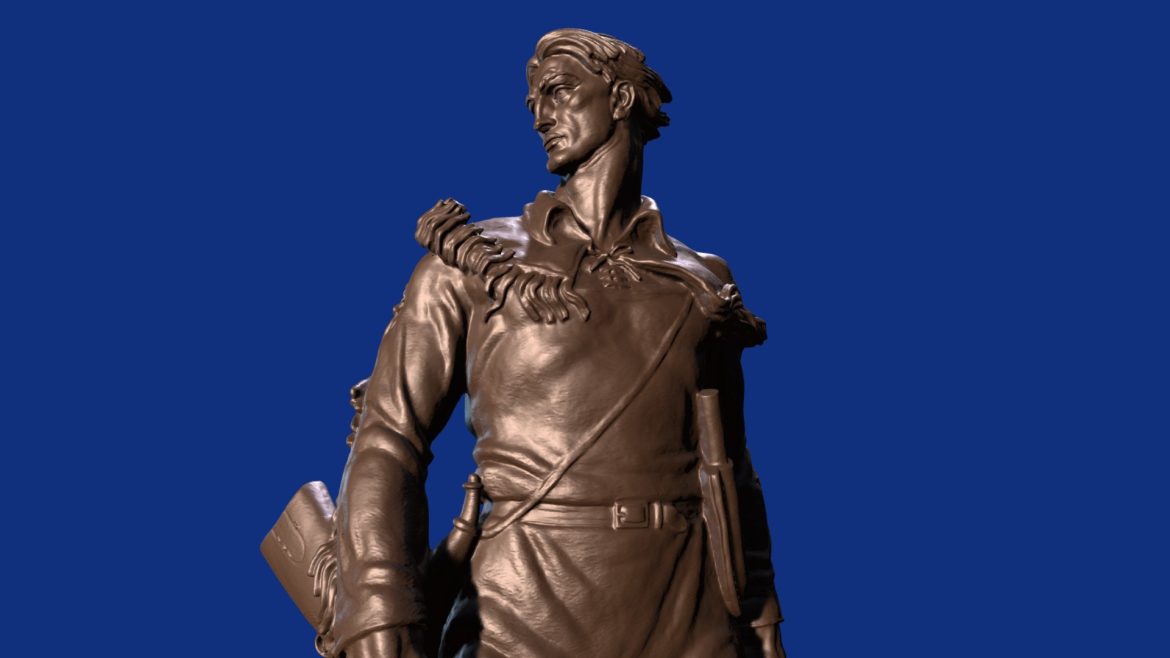 Wvu Mountaineer Statue 3d Model - The WVU Mountaineer statue 3d model, a detailed digital representation of Donald DeLue's iconic sculpture at West Virginia University's Mountainlair.