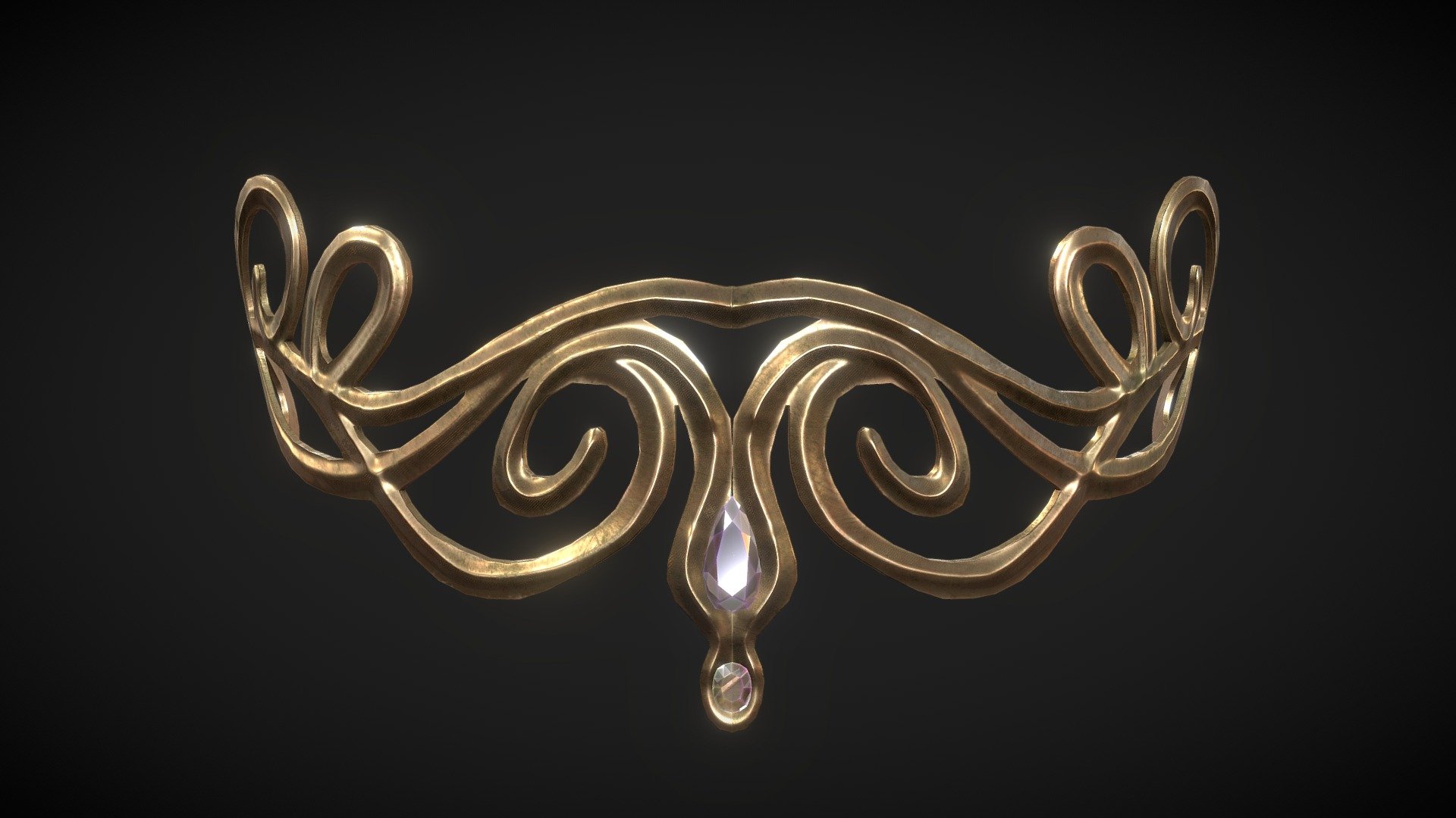 Tiara Diadem Crown – low poly