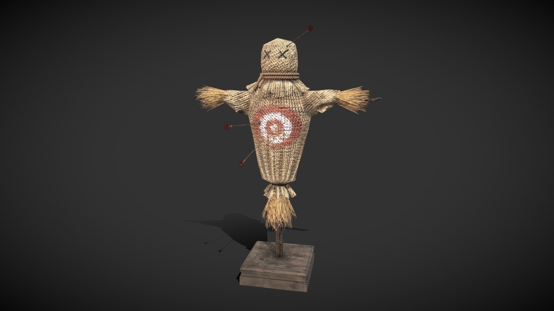 Training Dummy / Archery Target – low poly