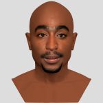 tupac shakur bust for full color 3d printing 3d model
