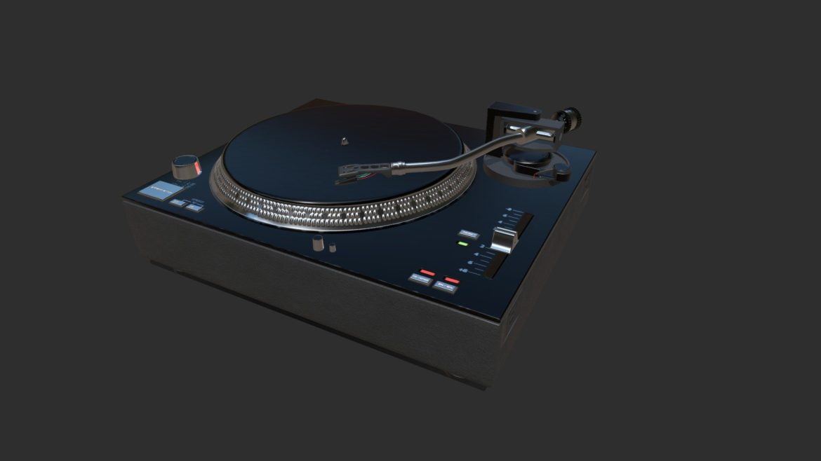 turntable vinly record player 3d model