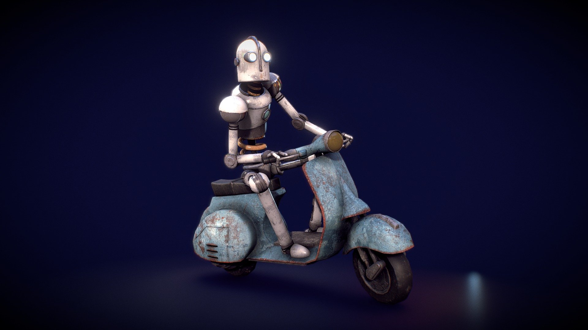 Vespa Rider Robot