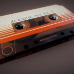 vintage cassette tape 3d model