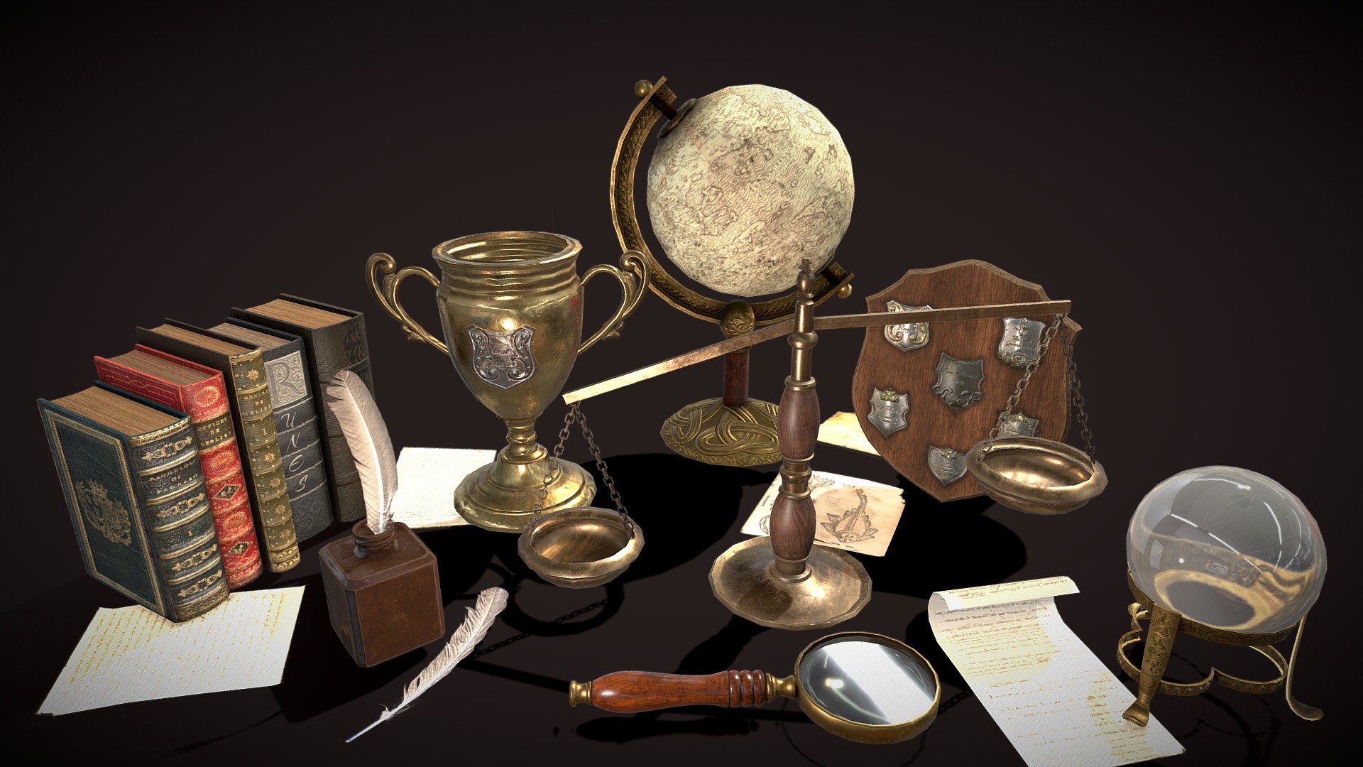 Vintage Props – low poly pack