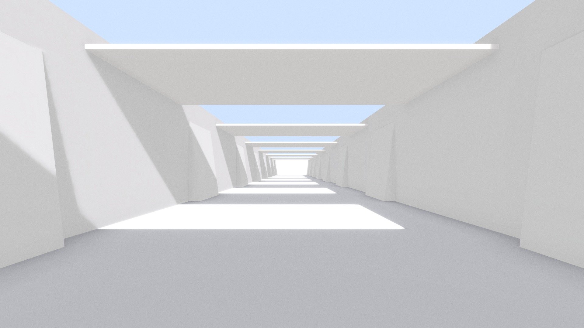 VR Modern Skylight Art Gallery Scene Dec. 2020