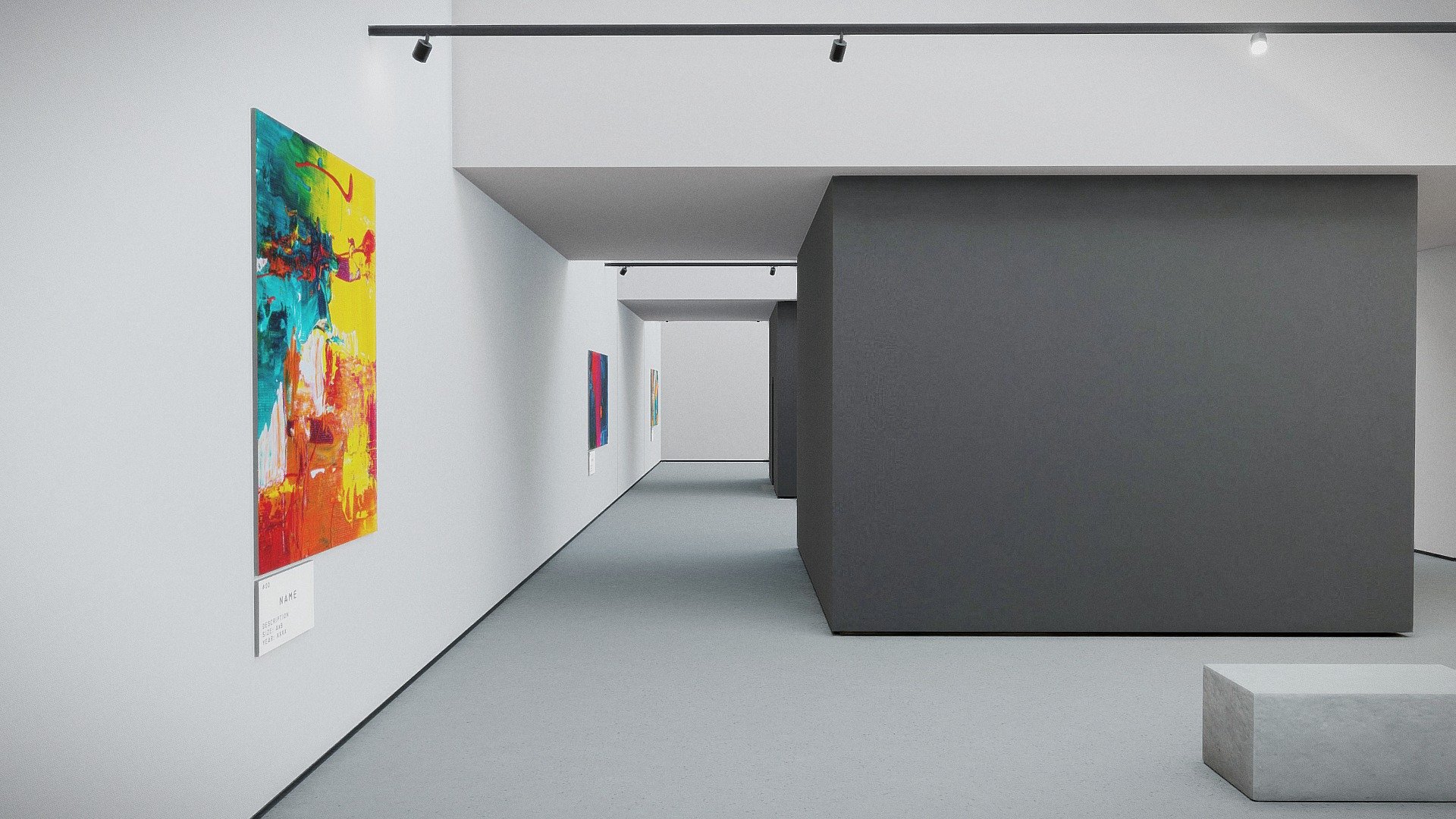 VR Ready Art Gallery 2020 4k Corona Max Scene