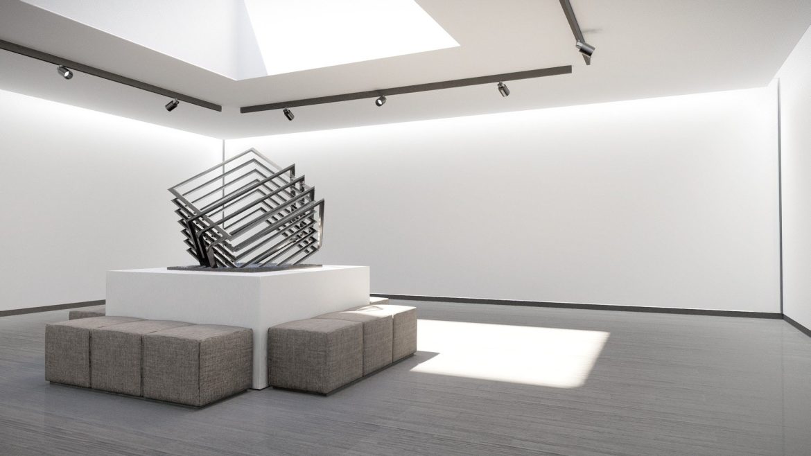 vr room for product showcase 2021 3d model