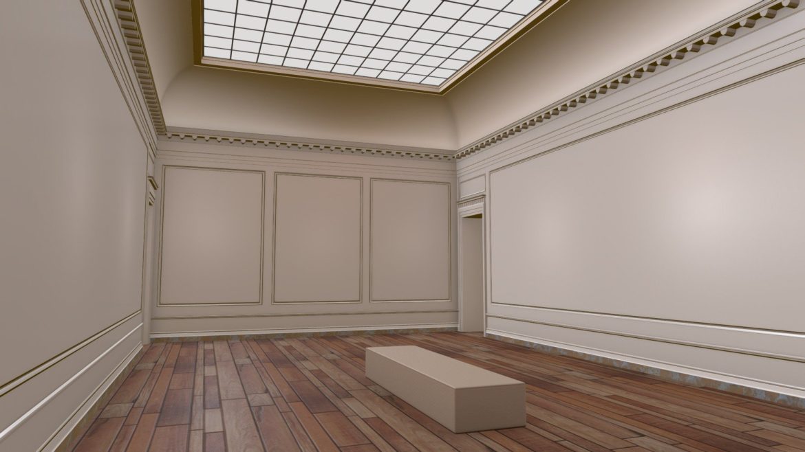 vr traditional art gallery stage hall 07 3d model