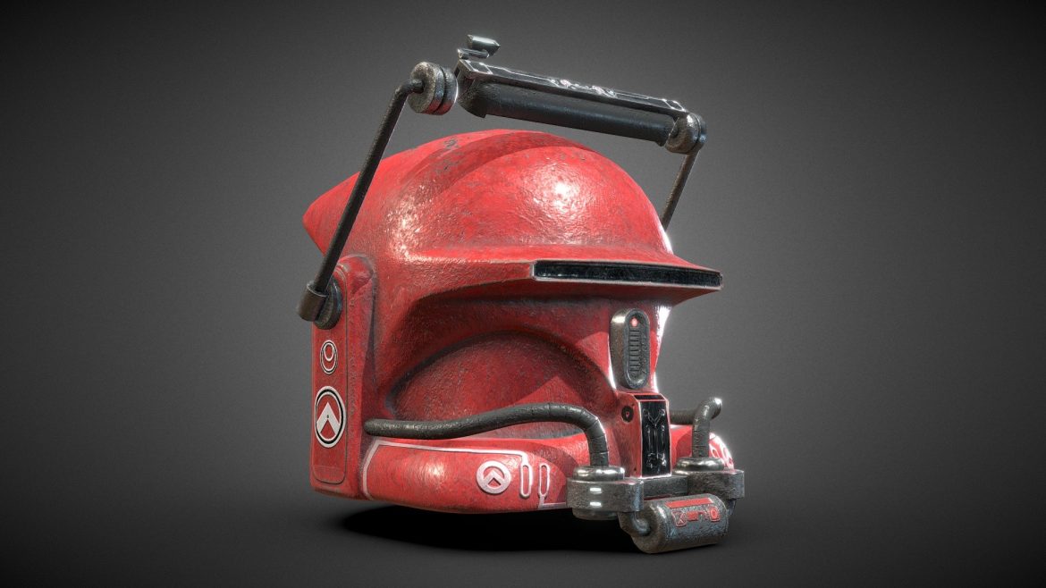 cyberpunk space helmet 3d model